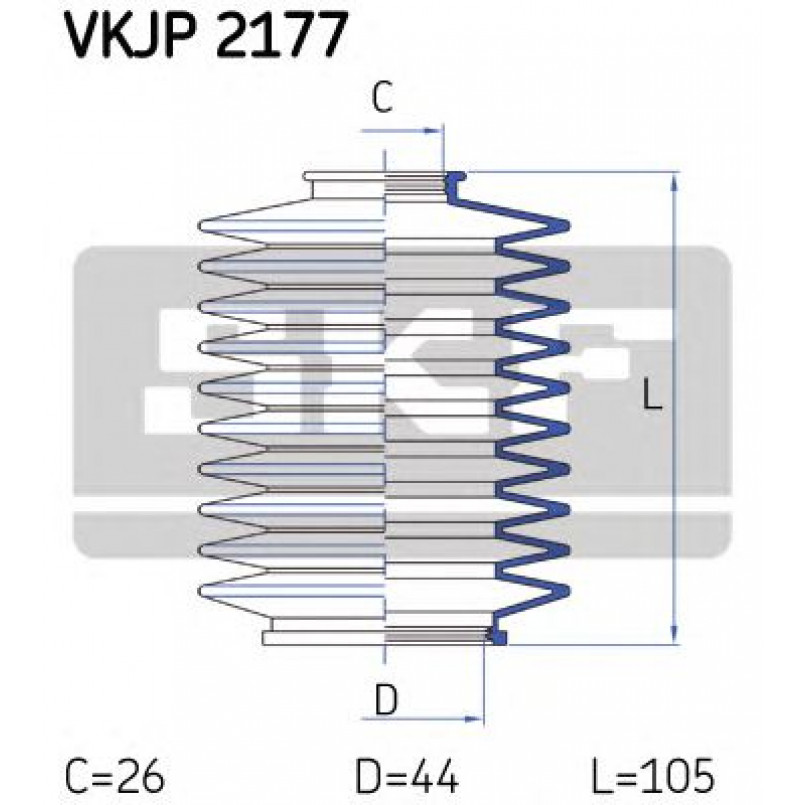 VKJP 2177 SKF - Пильовик привідного валу